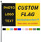 Custom Flags 3ftx2ft / 5ftx3ft / 6ftx4ft / 8ftx5ft with Eyelets, Personalised Photo Banner Flag with Print Picture Logo Text, Design Your Own Flag Sign for Outdoor Festival Team Garden Birthday