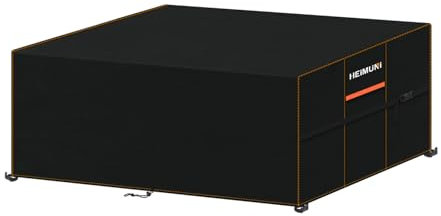 HEIMUNI Housse Salon de Jardin, Housse de Table de Jardin Rectangulaire, Housse de Protection Salon de Jardin 420D Tissu Oxford, Bache Salon de Jardin Impermeable Bache Table Exterieur (150x90x75cm)