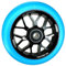Fantic26 Spy7 Stunt Scooter Rolle I Trick I Tret I Kinder I Roller I Reifen I Rad I Ersatz I Wheel I 110mm I ABEC-11 I Schnell I Leise I Park I Street (Schwarz/Pu Türkis)