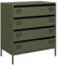 vidaXL Sideboard Olivgrün 68x39x73,5 cm Kaltgewalzter Stahl, Kommode, Schrank, Flurschrank, Anrichte, Küchenschrank, Wohnzimmerschrank