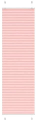vidaXL Plissee Rosa 65x200 cm Stoffbreite 64,4 cm Polyester, Faltrollo, Klemmfix, Plisseerollo, Jalousie, Rollo, Plisseerollo für Fenster