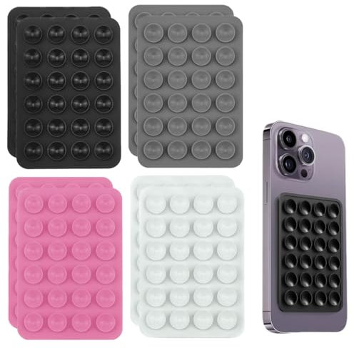 8 Soportes de Silicona con Ventosa, Soporte de Ventosa Versátiles Autoadhesivos, Oportes de Teléfonos Móviles Antideslizantes