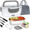 ClaShop Scaldavivande Elettrico Portatile con Borsa Termica 1.5L (40W 220V), Lunch Box Portavivande Termico Elettronico Portatile in Acciaio Inox, Porta Pranzo da Ufficio e Auto