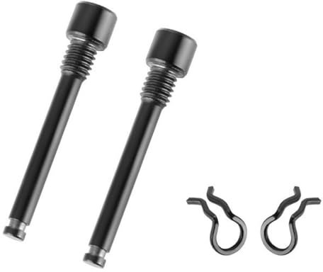 VOANZO 2 Stück M4 x 26 mm Fahrrad-Scheibenbremssattelschrauben Scheibenbremssattelschraube Titanlegierungsstift mit Sicherungsringen Ersatzstiftsatz Hydraulische Scheibenbremsen