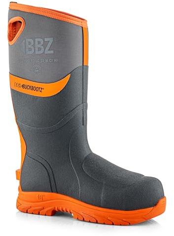 Buckbootz BUCKLER BBZ9000 FULL SAFETY WATERPROOF WELLINGTON BOOT METATARSAL PROTECTION & 360 REFLECTIVE