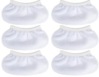 ZANHIX 6 Pack Handheld Steam Cleaner Microfiber Pads - Universal Fit for Bissell Steam Shot, Dupray, Wagner, PurSteam, McCulloch, Washable & Reusable Steam Cleaner Accessories