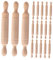 HEALLILY 24pezzi Mini Di Legno Per Ragazzo Ragazza Mini Mattarello Per Dolci e Pasta Accessori Per Cucina Miniatura Per Giocattoli Da Cucina e Scene Miniatura