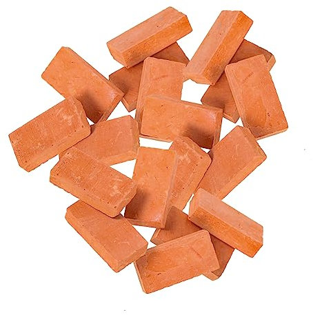 minkissy 20 Pcs Miniature Brick Decor for DIY House Models Rectangle Shaped Micro Landscape Bricks for Crafts Garden and Dollhouse Projects