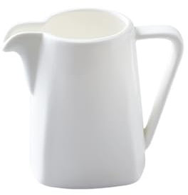 Dh2yjnbf3 Pot à Crème Pichet à Lait en céramique Blanche, saucière créative avec poignée, for la Maison, l'hôtel ou Le café Pichet à Lait(Grand)