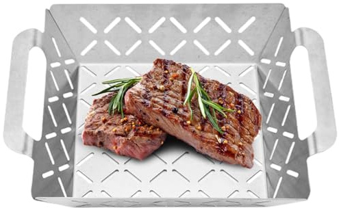 Genérico Grillkorb - Effizienter Grillkorb im Freien | Küchenhelfer aus verstärktem Edelstahl für Camping Fleisch