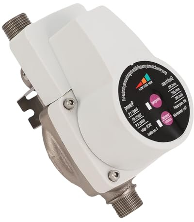 Xiuganpo Pompe de Booster de Pression D'eau, Smart Automatic Douche Pompe de Booster D'eau, 3 Vitesses Réglables, pour les Robinets Toilettes Aboupes de Chaudières (Prise UE)