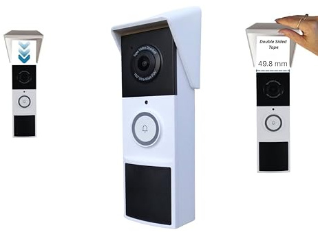 Housse décorative contre la pluie et le soleil – Compatible avec la sonnette à batterie Tapo D235 (49,8 mm de largeur uniquement) – Boîtier de protection anti-reflet résistant aux intempéries – Plat