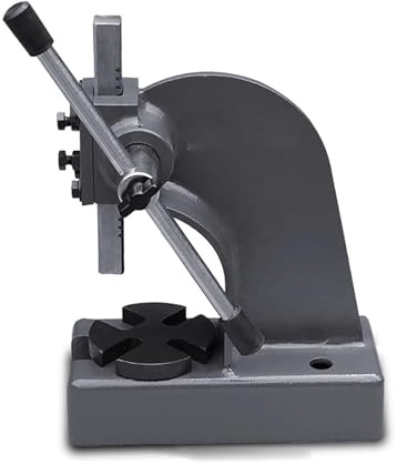 Desktop Arbor Press Heavy Duty Portable Arbor Press Adjustable Height for Stamping Bending Stretching Forming(1 Ton)