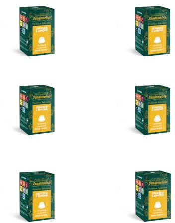 Sandemetrio Tisana Zenzero e Limone, 72 Capsule compatibili con Dolce Gusto®, Premium Selection
