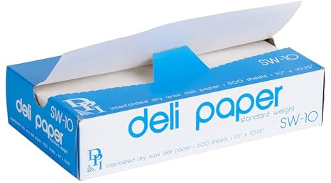 Durable Packaging 10 x 10 3/4 Interfolded Deli Wrap Wax Paper