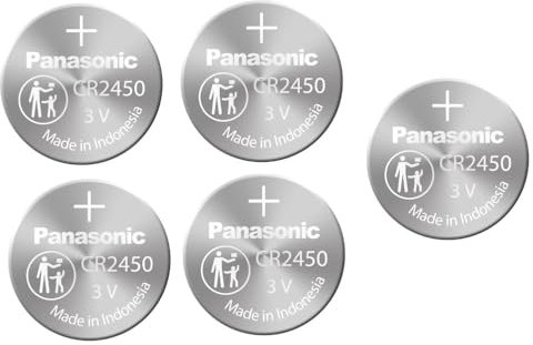 Panasonic Battery Lithium CR-2450/5BE Battery - Pack of 5 (Multicolor)