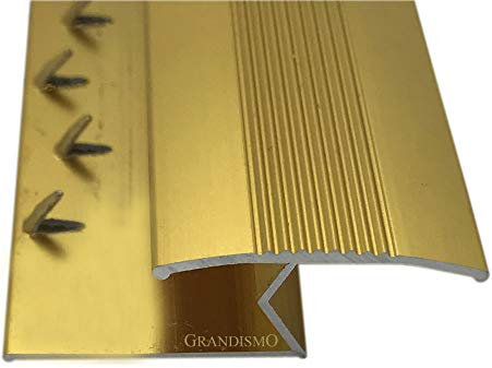 Grandismo® Z Section - Carpet to Wood or Laminate Joining Strip - Trim Metal Door Bar Plate - Gold