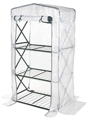 VERDELOOK Serra 3 Ripiani Pieghevole, Struttura in Metallo Verniciato con raccordi in plastica, 73x61x8.5 cm