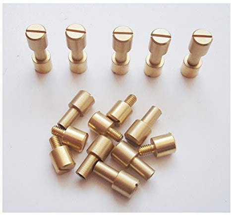10 Sets/lot Corby Bolts Fasteners,EDC Knives Maker Screws,Tactics Lock Rivet,DIY Knife Handle Fastener Bolts (Brass)