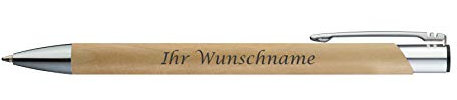 Holz-Kugelschreiber aus Bambus mit Gravur