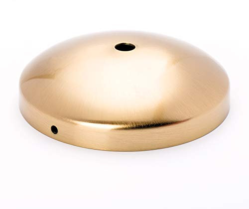 Messing Baldachin flämisch Ø 115mm x 30mm Öffnung Ø 10mm Rosette Deckenbaldachine, Lampenbaldachin, Leuchtenbaldachin und Metallbaldachin (Gold-Matt)