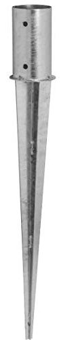ADGO Soporte De Poste Ø 100 x 750 mm Galvanizado Por Inmersión En Caliente De Manga De Piso De Anclaje Poste Ancla Acero Plata
