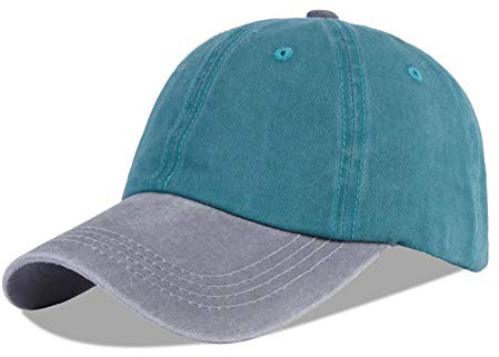 LANGZHEN Unisex Baseball Cap 100% Cotton Fits Men Women Washed Denim Adjustable Dad Hat