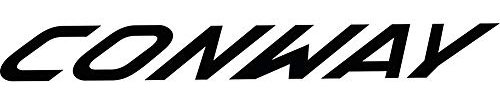 CONWAY Aufkleber Logo Schriftzug 3,5x21cm wetterfester schwarz transparent
