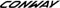 CONWAY Aufkleber Logo Schriftzug 3,5x21cm wetterfester schwarz transparent