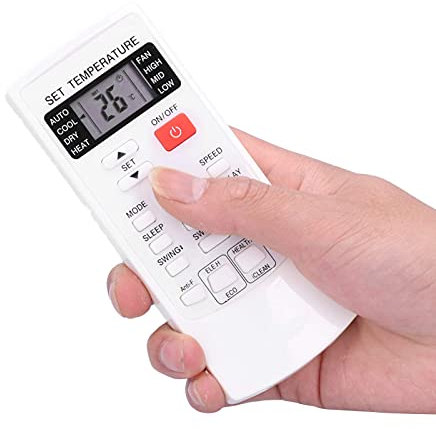 Control Remoto de Aire Acondicionado Resistente al Desgaste ABS, Accesorio de Repuesto de Control Remoto de Aire Acondicionado Universal Apto para AUX YKR-H / 102E Blanco