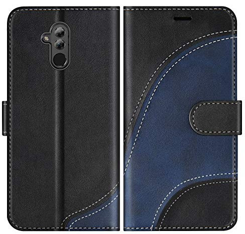 BoxTii Coque pour Huawei Mate 20 Lite, Portefeuille Etui en Cuir PU, Magnétique Protection Housse Coque pour Huawei Mate 20 Lite, Noir