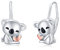 Koala Creolen Ohrringe Mädchen925 Sterling silber Koala Tropfen Leverback Ohrringe Süße Tiere Koalabär Schmuck Geschenke Hypoallergener für Damen Frauen