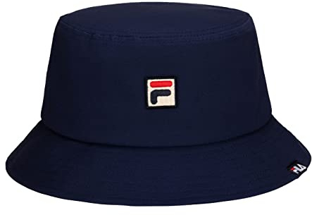 Fila Unisex Heritage F-Box Patch with Pocket Bucket Hat (Peacoat)