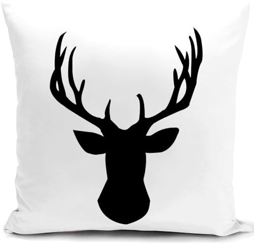 HUASHUZI Kissenbezug 40x 40 cm Hirsch Kissen deko Jagd jäger Geschenke für sofakissen kissenbezüge dekokissen Deer Stag couchkissen kissenhülle Sofa Schlafzimmer Wohnzimmer Zimmer zierkissen