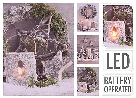 NO DISPONIBLE LED-Weihnachtsbild, 15 x 20 cm, Modus