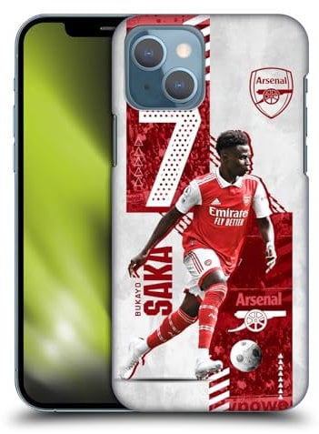 Head Case Designs Officially Licensed Arsenal FC Bukayo Saka 2022/23 First Team Hard Back Case Compatible With Apple iPhone 13