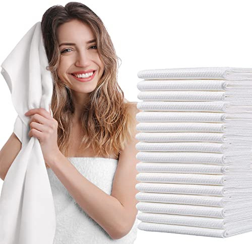 Luriseminger 25pcs Einweg Duschtücher, 70 x 140 cm Einweg Badetücher aus Vliesstoffe Groß Einweg Handtücher für Beauty Reisen Hotel Ausflug Camping
