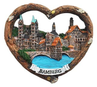 Bamberg Bayern Deutschland Kühlschrank Magnet Reise Souvenir Kühlschrank Dekoration 3D Magnetaufkleber Handbemalt Basteln