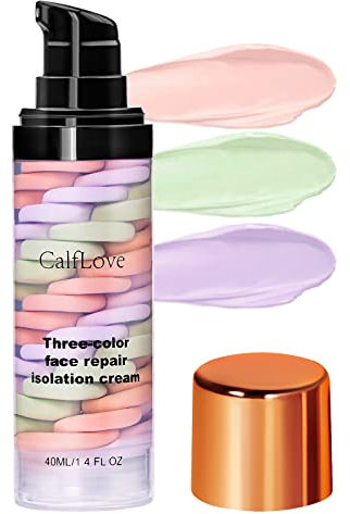 Isolation Cream, Primer Face Makeup Base, Color Correcting Facial Serum, Skin Tone Correcting and Brightening Primer, Invisible Pore, Oil Control Moisturizing, 1.4oz