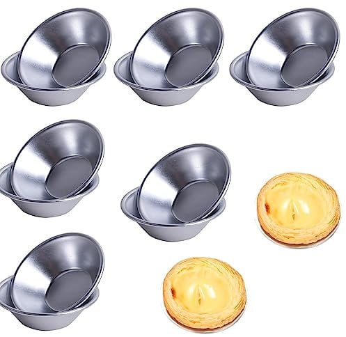 12 Pieces of Aluminum Egg Tart molds, Pudding Moulds Cupcake Cups, Mini Baking Cups Tool, Muffin tin ramekins for air Fryer, Pudding Mould DIY Tools, Yorkshire Pudding tin