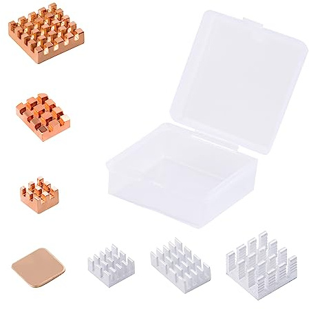 DVOZVO Raspberry Pi - Kit de enfriador de disipador de calor, 3 disipadores de calor de aluminio y 4 disipadores de calor de cobre para Raspberry Pi