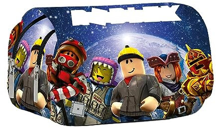 Virtuelle Welt Federmäppchen, Cartoon Mäppchen Karikatur Pencil Case Großes Federtasche Doppelter Reißverschluss Mäppchen Schüler Stift Organizer Schreibwarenbox Teenager Büro Lieferungen Speicher Beu