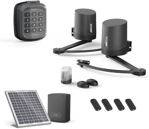 Avidsen - Motorisation Solaire pour Portail à battants ORANE510 + Digicode + 2 télécommandes supplémentaires (4 en Tout)