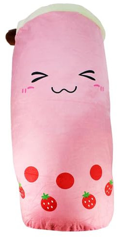 Bubble Tea Plüsch XXL in rosa - ca. 100 cm, flauschig weich, Plüschtier, Stofftier, riesen Bubble Tea