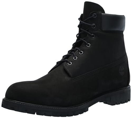 Timberland 6 Premium Waterproof Boot, Stivali Uomo, Nabuk Nero, 40 EU Larga