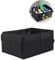 TSQZE Kofferraumbox, Wasserdicht, Faltbar, Schwarz, 52x38.5x26cm, Auto Kofferraum Organizer Box mit Fächern für Einkauf, Ordnung, Transport