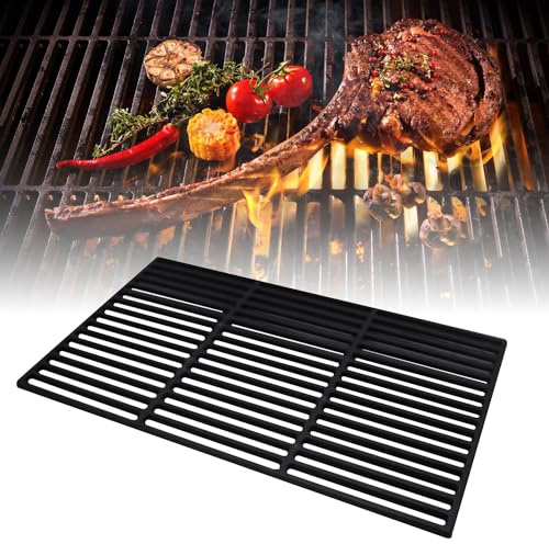 Ikodm Griglia in ghisa smaltata, 60 x 40 cm, griglia rettangolare smaltata, griglia per barbecue, griglia di alta qualità per barbecue a gas, barbecue a carbonella e molto altro ancora