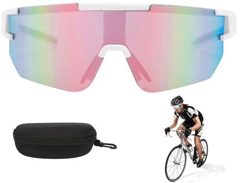 XEERUN Schnelle Brille Rave, Sport Sonnenbrille, Polarisiert Fahrradbrille, Fahrradbrille Winddicht, Sportbrille, Radfahrer Brille für Herren Damen, UV400 Schutz, für Outdooraktivitäten, MTB Rennrad