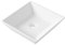 Eridanus Lavabo rectangular de cerámica para encimera de baño, lavabo cuadrado de porcelana vítrea para lavabo, armario, mueble de tocador, color blanco brillante, 415 x 415 x 120 mm