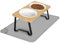 Avmvnvc Gamelle Chat Surélevée, Gamelle Chat, 2 Bols Chat Ceramique de Nourriture, Gamelle pour Chat avec Support 15° Incliné mit Tapis Gamelle Chat, Gamelle Chien pour Chats et Petits Chiens